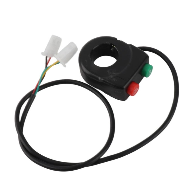 EVGATSAUTO مفتاح مصباح السيارة EVGATSAUTO، 12 فولت زر مقبض مفتاح تشغيل وإيقاف لمقود الدراجة النارية سكوتر مفتاح تشغيل مقود الدراجة النارية زر جرس الدراجة النارية - Image 4